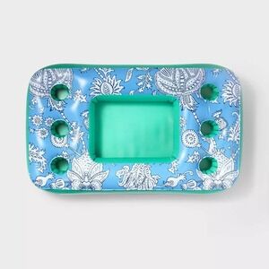 Roller Rabbit  Inflatable Pool Serve Tray Drink Holders Snack Tray New!! 🍹